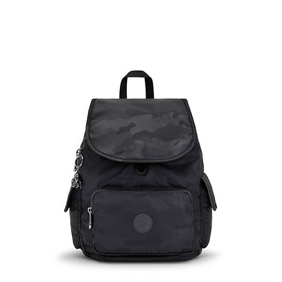 Kipling City Pack Small Classic Backpacks Black Camo Embossed | AU 1500YX